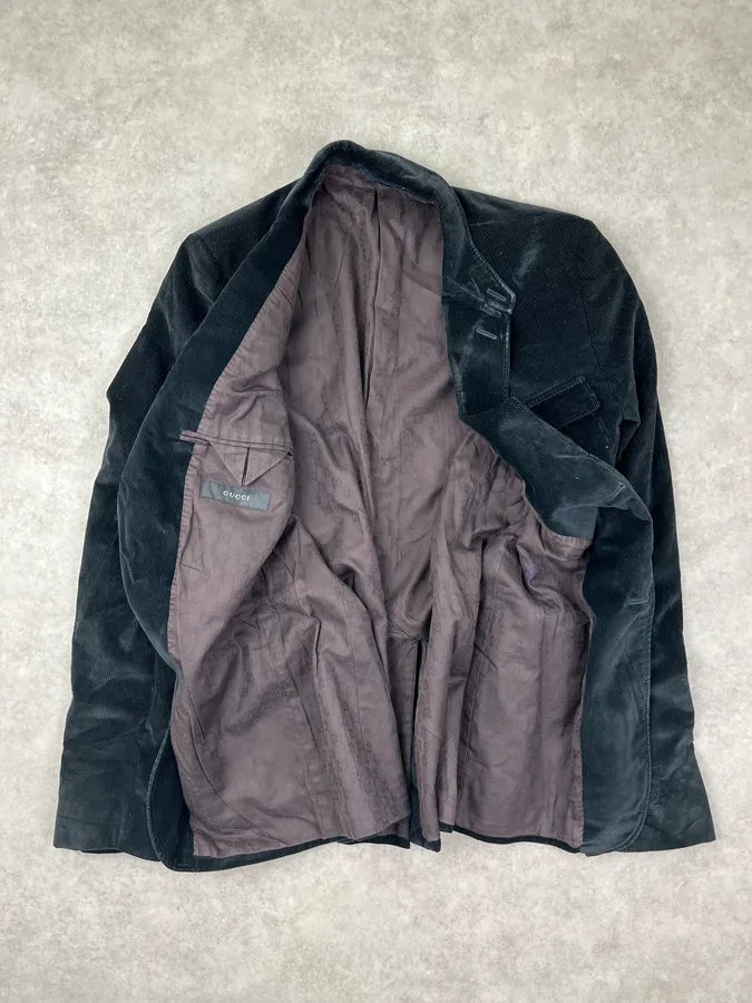 2000s Gucci Black Corduroy Blazer Jacket by Tom Ford sLiFYhs 6