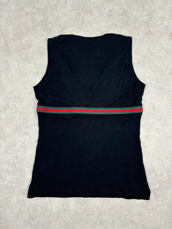 SS2008 Gucci Black Propaganda Bow Tie Top aOGNeqn 4