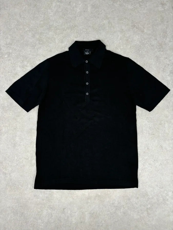 2000s Gucci Black Cotton Minimalist Premium Polo trnOfrc 0