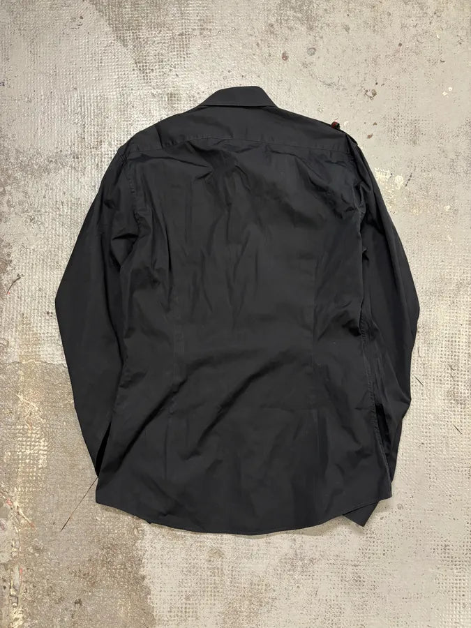 Gucci Black Cotton Military Cargo Shirt RbyQGOU 4