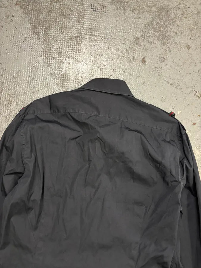 Gucci Black Cotton Military Cargo Shirt RbyQGOU 5