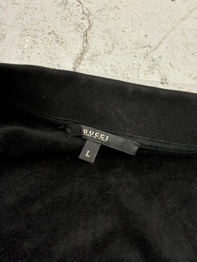 AW2008 Gucci Black Signature Web Stripe Zip-up Hoodie LhlKeRI 8