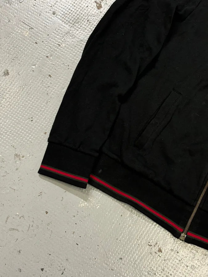 AW2008 Gucci Black Signature Web Stripe Zip-up Hoodie LhlKeRI 7