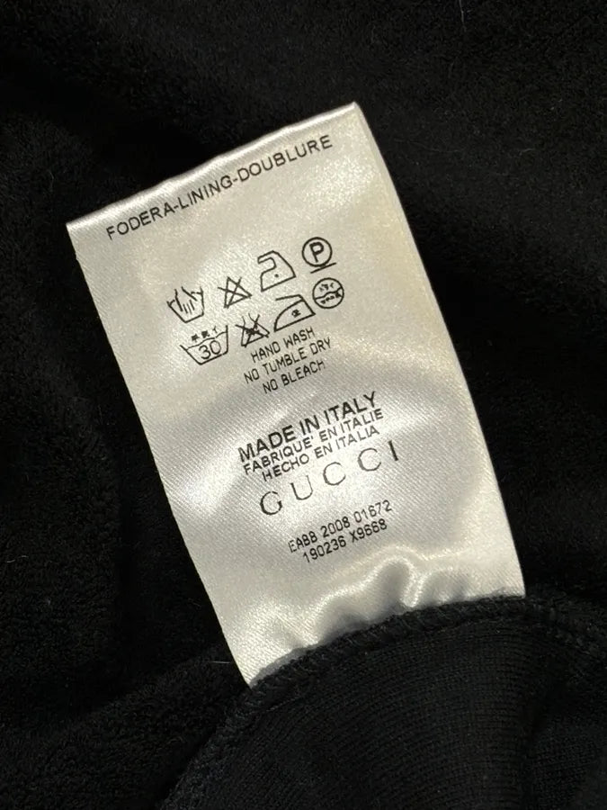 AW2008 Gucci Black Signature Web Stripe Zip-up Hoodie LhlKeRI 10