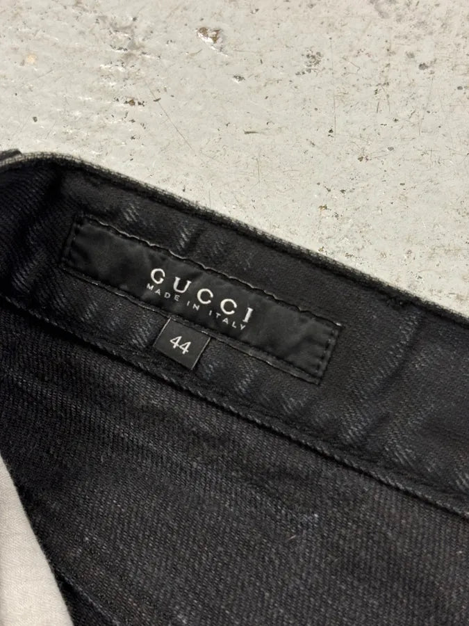 SS2007 Gucci Black Denim Contemporary Jeans mHtPQfe 9