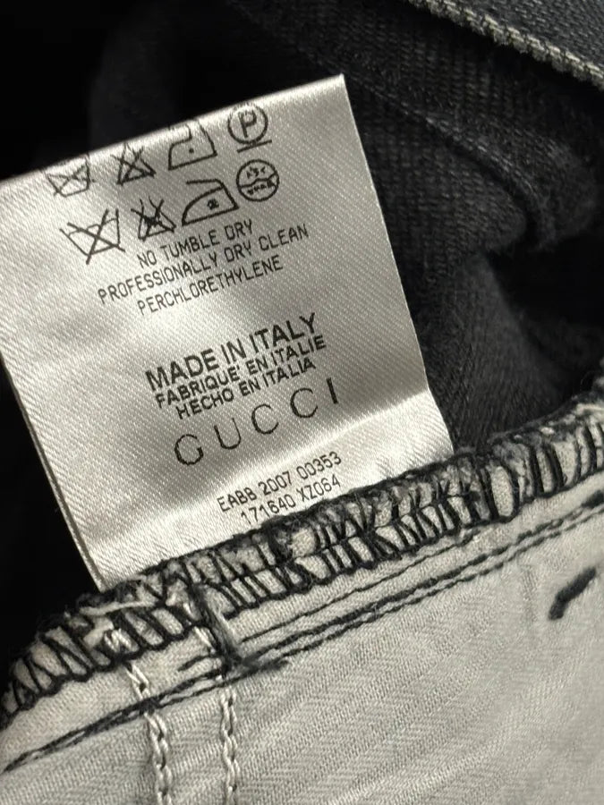 SS2007 Gucci Black Denim Contemporary Jeans mHtPQfe 11