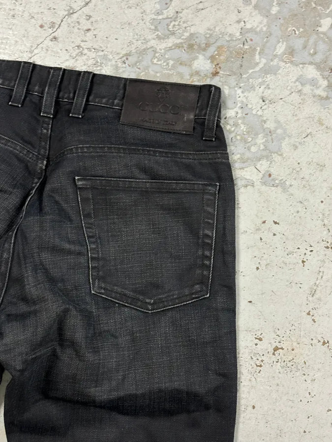 SS2007 Gucci Black Denim Contemporary Jeans mHtPQfe 7