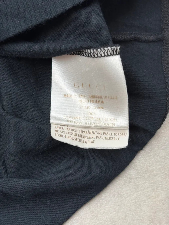 2010s Gucci Black Floral Embellished T-Shirt cAiuElP 8