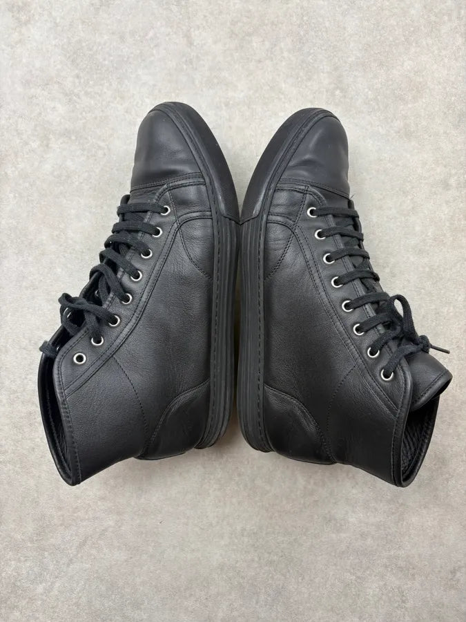 Gucci Black High Leather Sneakers tUIfFDw 3