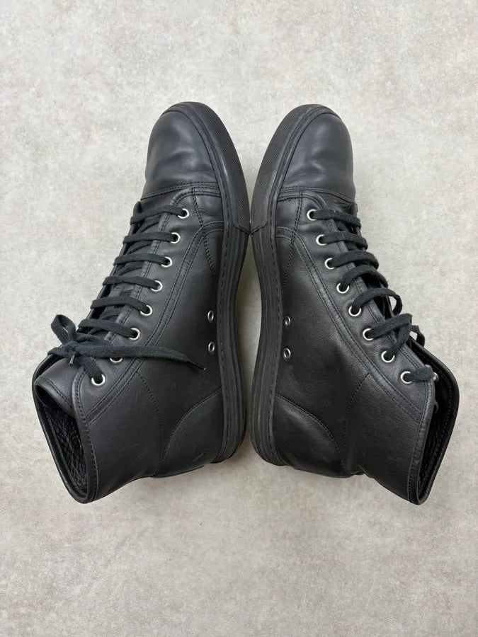 Gucci Black High Leather Sneakers tUIfFDw 4