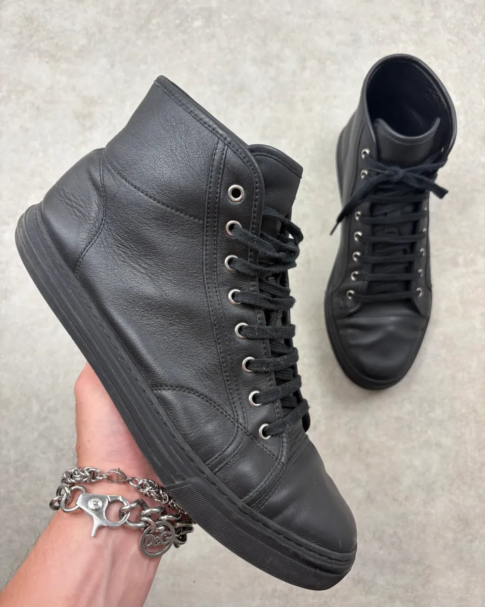 Gucci Black High Leather Sneakers tUIfFDw 0