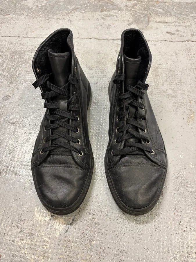 Gucci Black High Leather Sneakers tUIfFDw 1