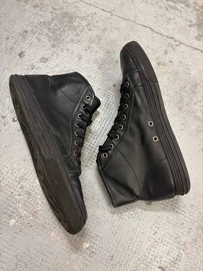 Gucci Black High Leather Sneakers tUIfFDw 5
