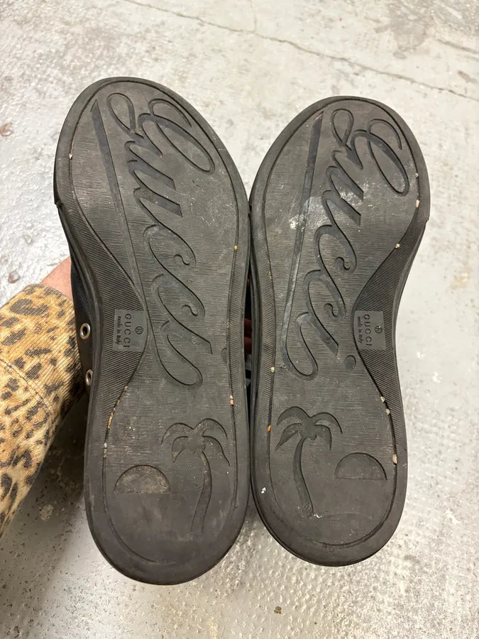 Gucci Black High Leather Sneakers tUIfFDw 7