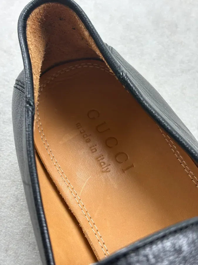 Gucci Black Horsebit Jordaan Leather Loafers oigGgdH 10