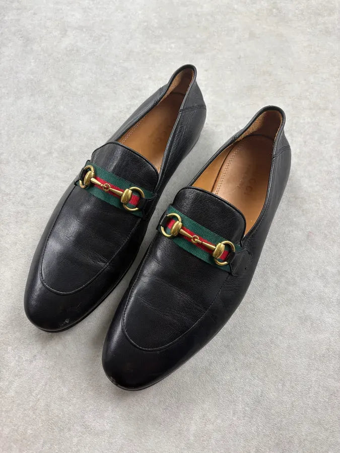 Gucci Black Horsebit Jordaan Leather Loafers oigGgdH 2