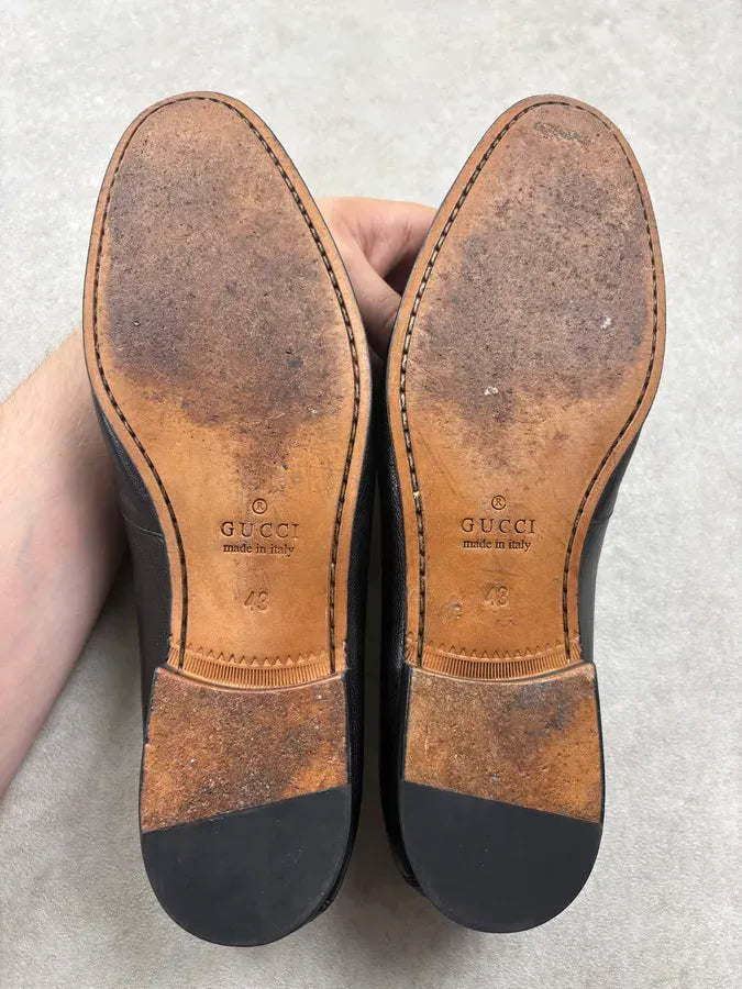Gucci Black Horsebit Jordaan Leather Loafers oigGgdH 8