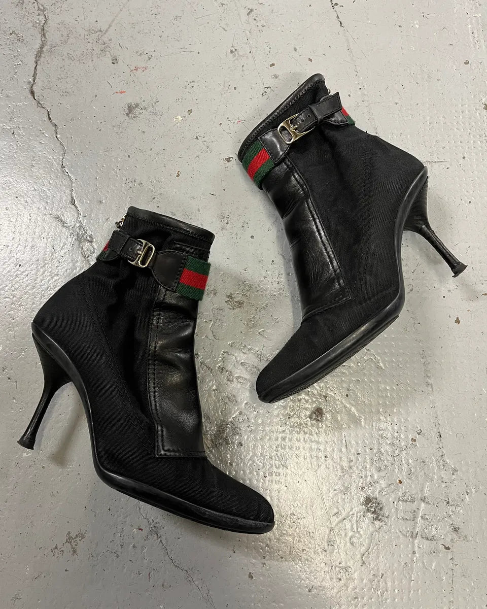 Gucci Black Hybrid Leather Heels adjujDj 1