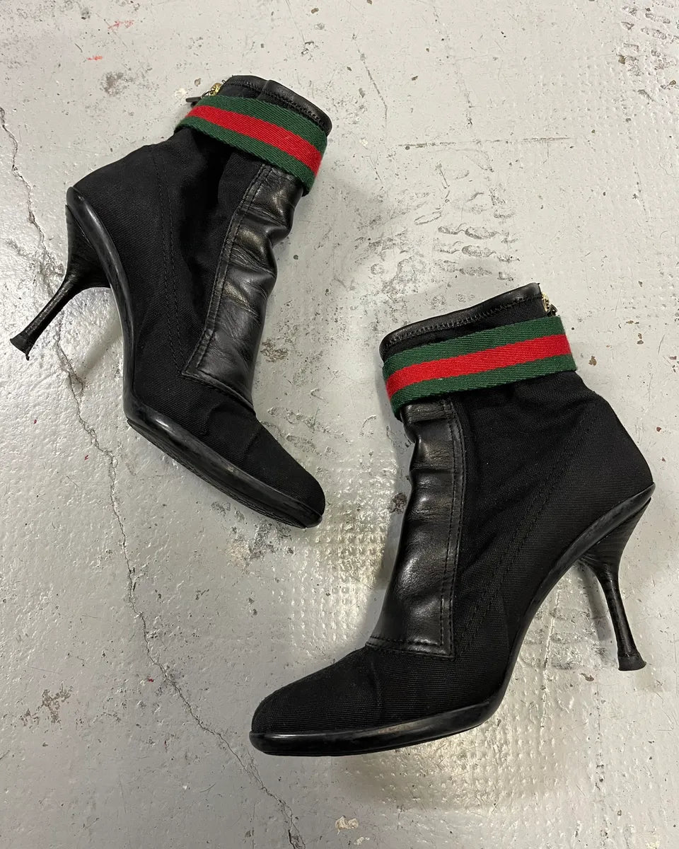 Gucci Black Hybrid Leather Heels adjujDj 2