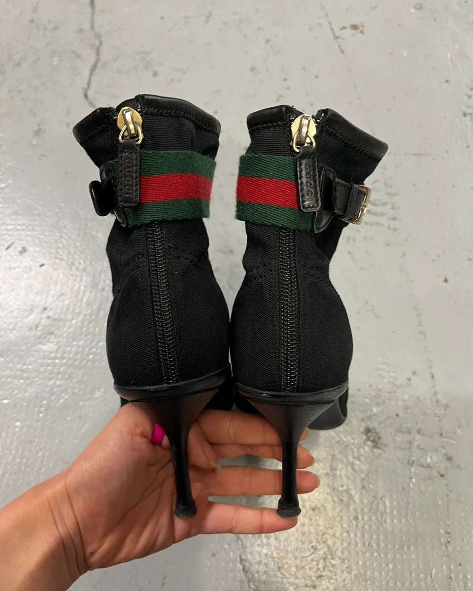 Gucci Black Hybrid Leather Heels adjujDj 6