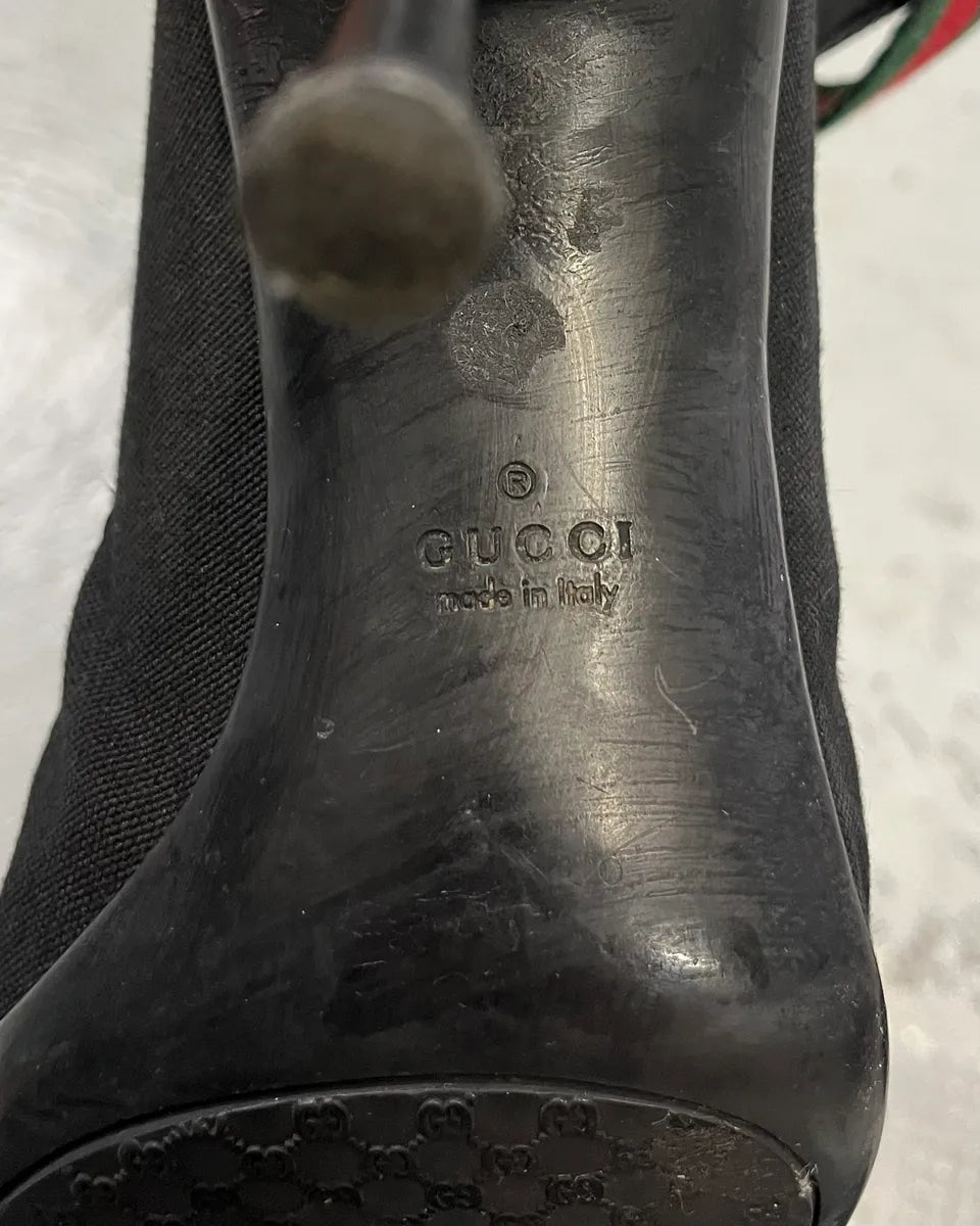 Gucci Black Hybrid Leather Heels adjujDj 8