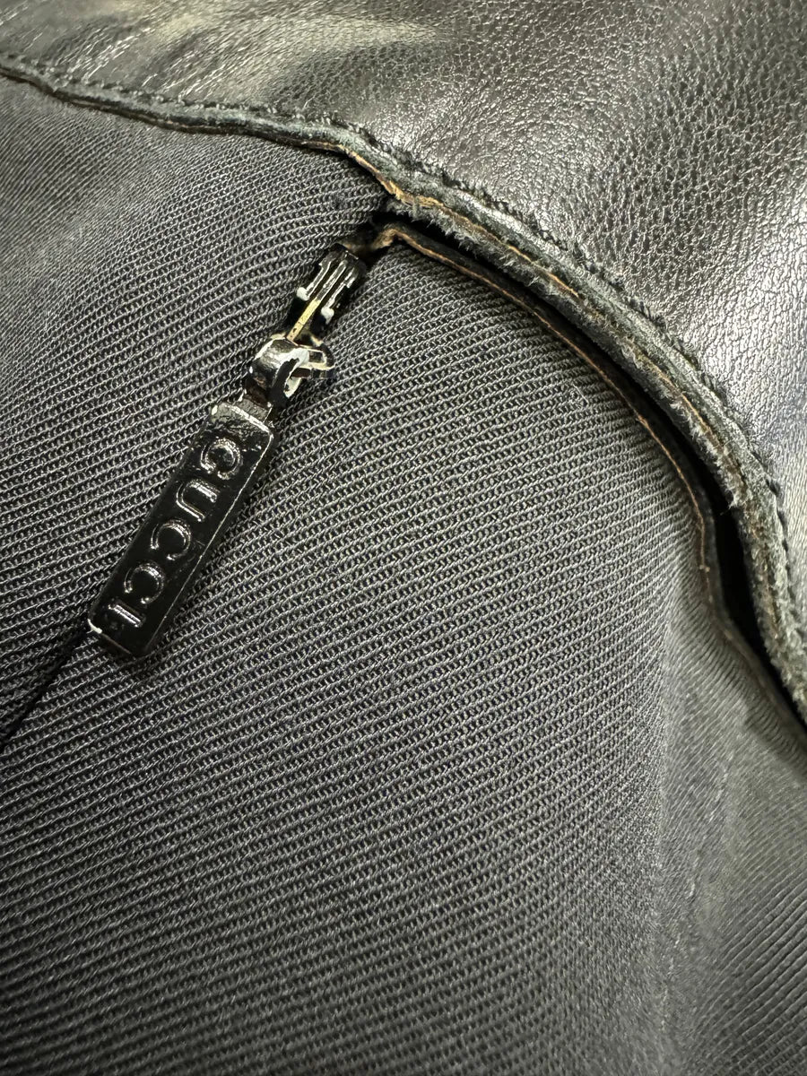 Gucci Black Italian Leather Waisted Elegant Skirt okgvUyb 8