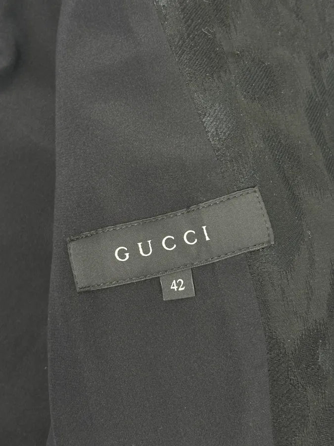 FW2012 Gucci Black Jacquard Asymmetric Blazer by Frida Giannini AZBjUpB 10