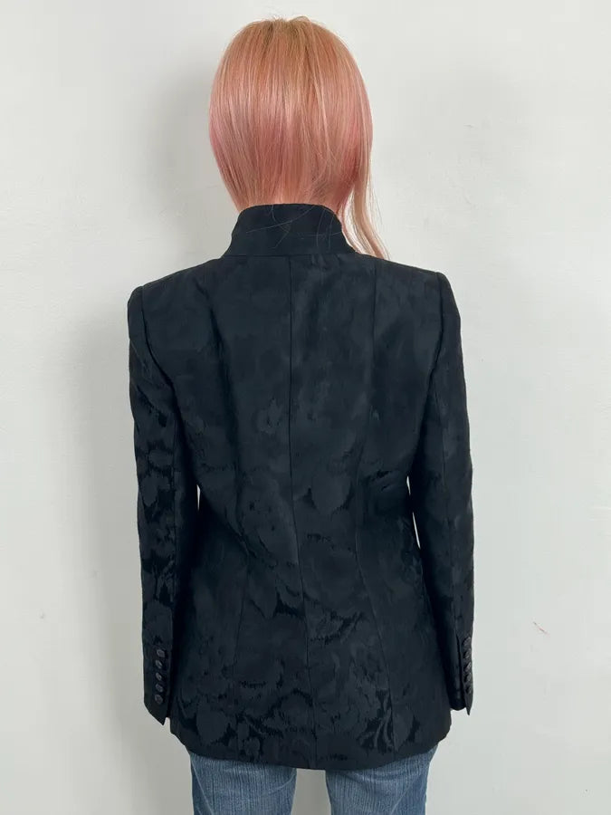 FW2012 Gucci Black Jacquard Asymmetric Blazer by Frida Giannini AZBjUpB 4