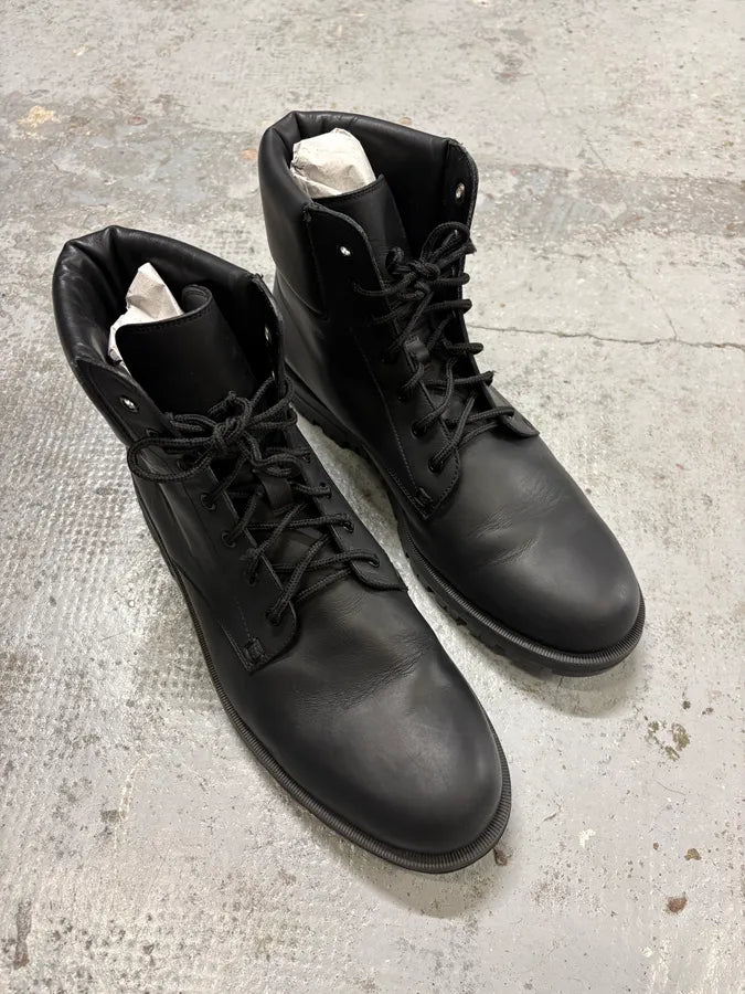 2000s Gucci Black Lace-Up Combat Leather Boots cfFisyG 4