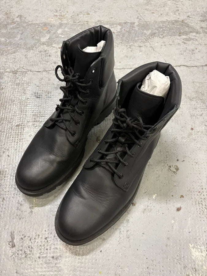 2000s Gucci Black Lace-Up Combat Leather Boots cfFisyG 2