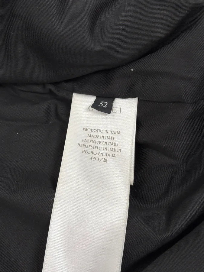 Gucci Black Leather & Nylon Bomber Jacket zShpmJF 10