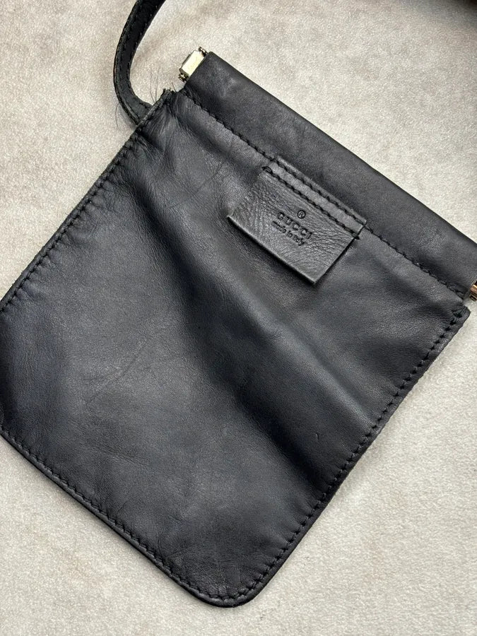 SS2013 Gucci Black Leather & Canvas Animal Print Handle Bag SxVQJHA 13