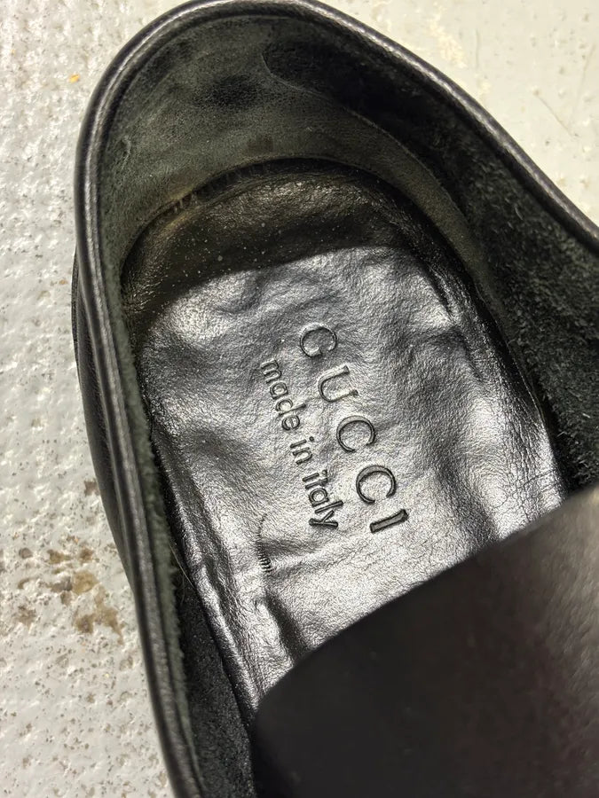 Gucci Black Leather Bamboo Loafers BagxKzn 9