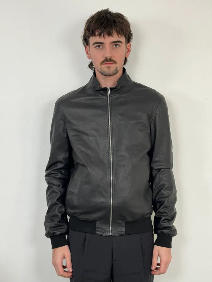 2000s Gucci Black Leather Biker Jacket by Tom Ford FcUJyIt 1
