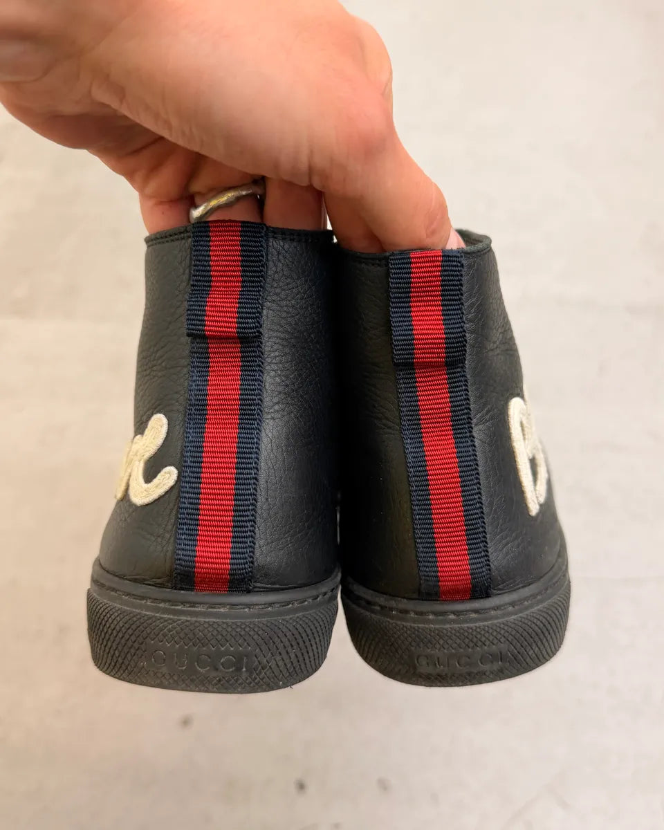 Gucci Black Leather Blind for Love High Sneakers hzUlYsB 5