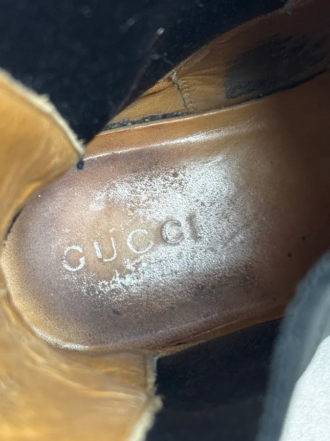 Gucci Black Minimalist Italian Leather Boots KSjKMwx 9