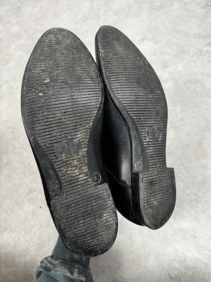 Gucci Black Minimalist Italian Leather Boots KSjKMwx 6