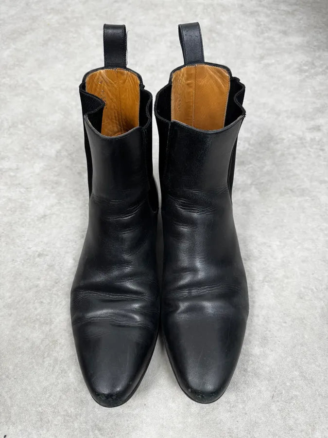 Gucci Black Minimalist Italian Leather Boots KSjKMwx 3