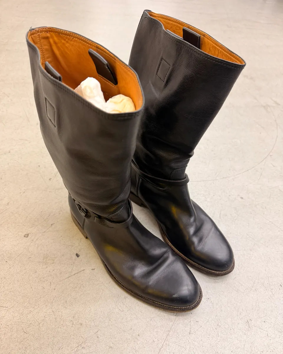 Gucci Black Leather Buckle Ankle Boots LWbyoaU 3