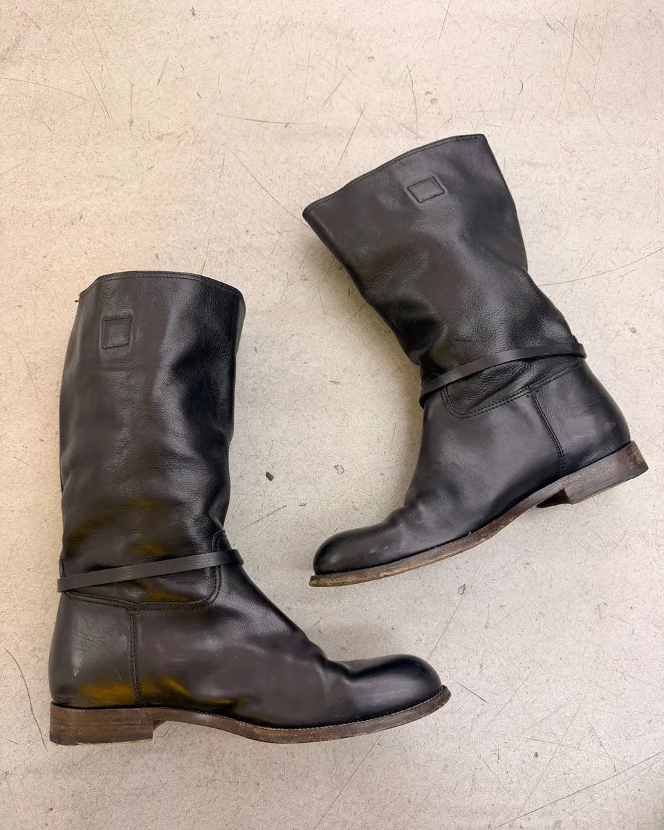 Gucci Black Leather Buckle Ankle Boots LWbyoaU 5