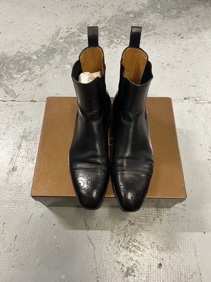 Gucci Black Leather Chelsea Boots LgyCTkA 3