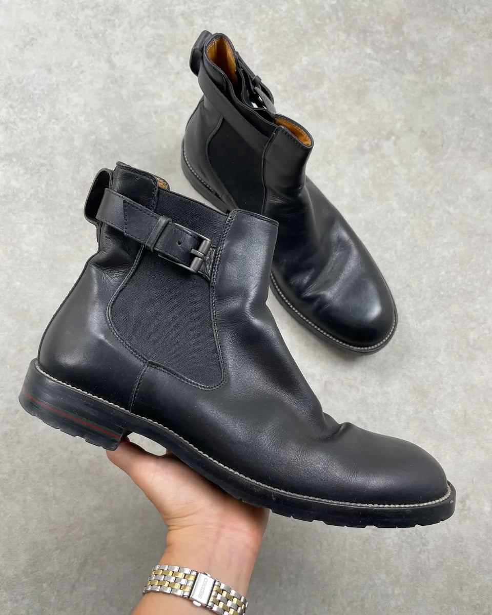 Gucci Black Leather Chelsea Boots HYvaPUo 0
