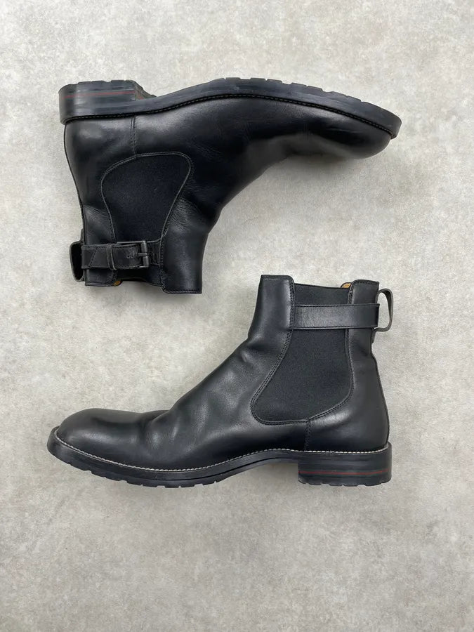 Gucci Black Leather Chelsea Boots HYvaPUo 4