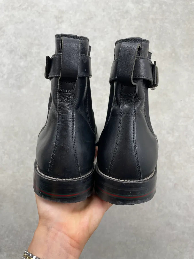 Gucci Black Leather Chelsea Boots HYvaPUo 8