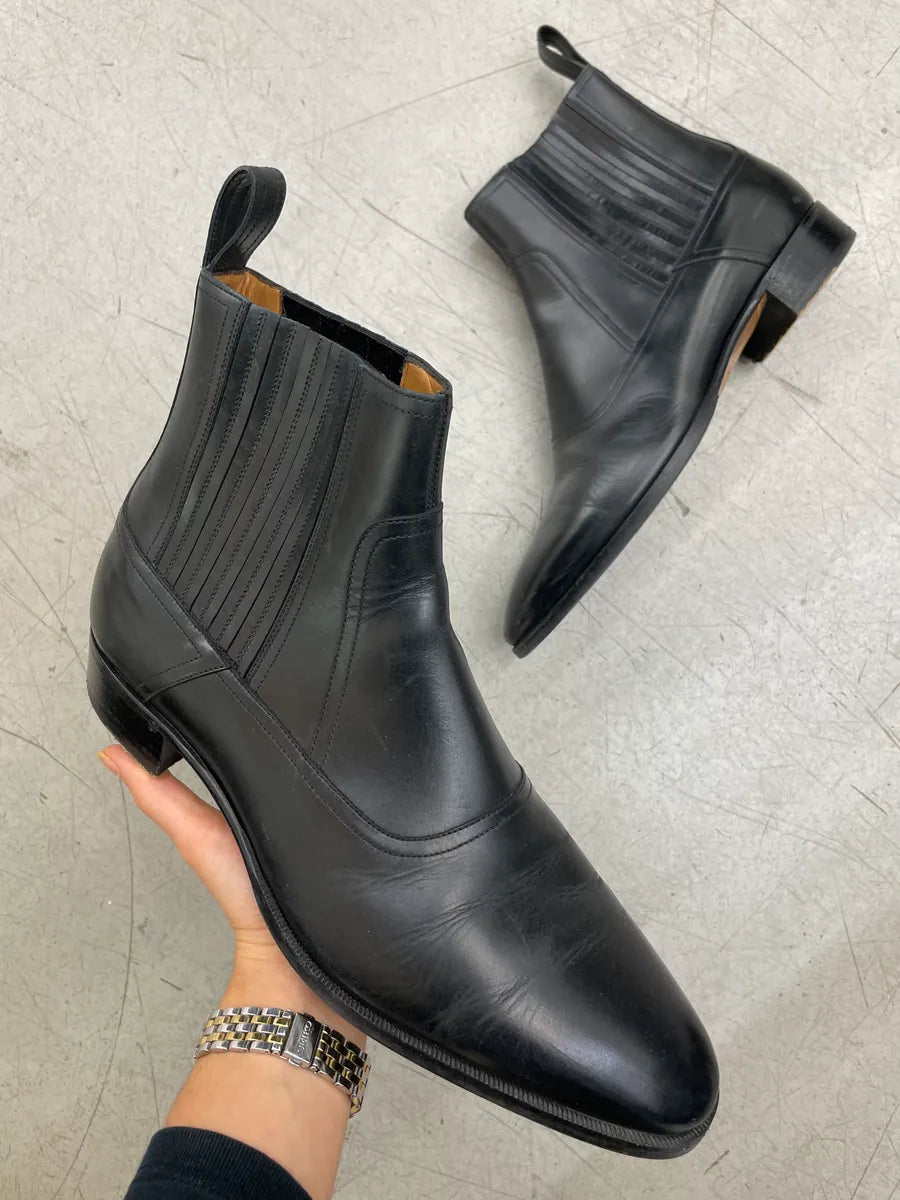 Gucci Black Leather Chelsea Boots LKtZuyH 0