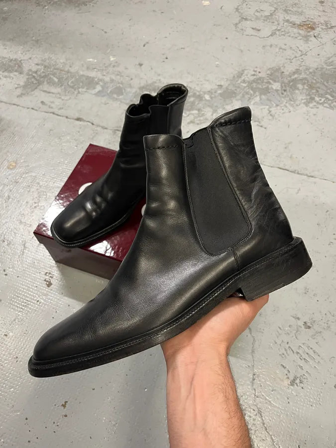 Gucci Black Leather Classy Chelsea Boot QDGXdFX 0