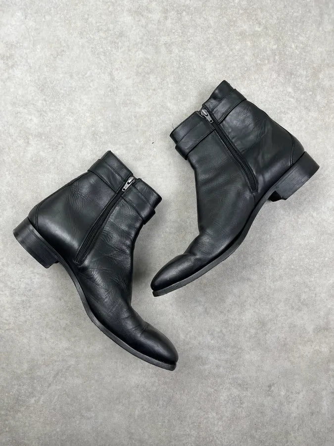 Gucci Black Leather Minimalist GG Boots cVimkfx 4