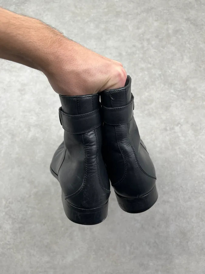 Gucci Black Leather Minimalist GG Boots cVimkfx 5