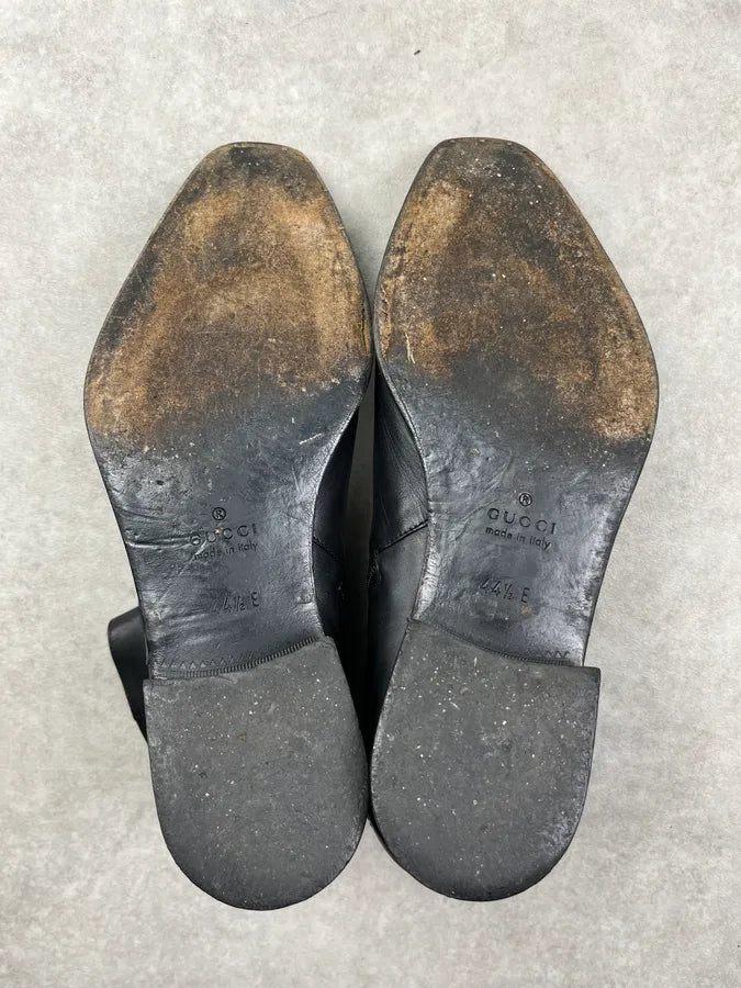 Gucci Black Leather Minimalist GG Boots cVimkfx 7