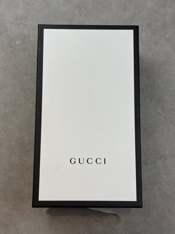 Gucci Black Leather GG Monogram Slip-On Sneakers GupzoeL 8